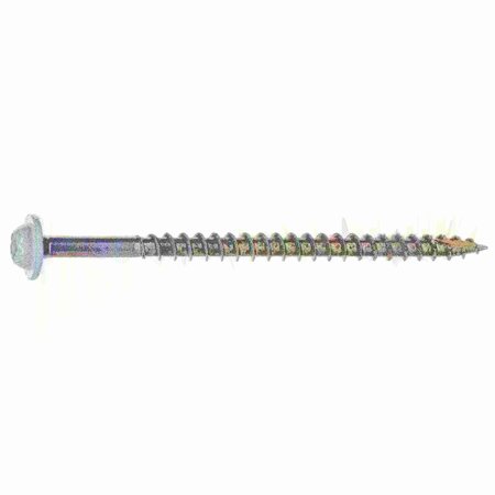 Saberdrive Wood Screw, #9, 3 in, White Steel Round Head Torx Drive, 75 PK 54086